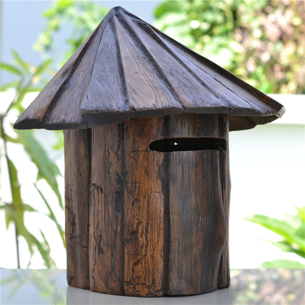 Wooden Cabin Mailbox,Small Mailboxes,Post-Mount Mailbox,Outdoor Rainproof Letter Box,Wall-Mount Mailbox,Mailboxes for Outside,for Home Bar House Decor 1pc