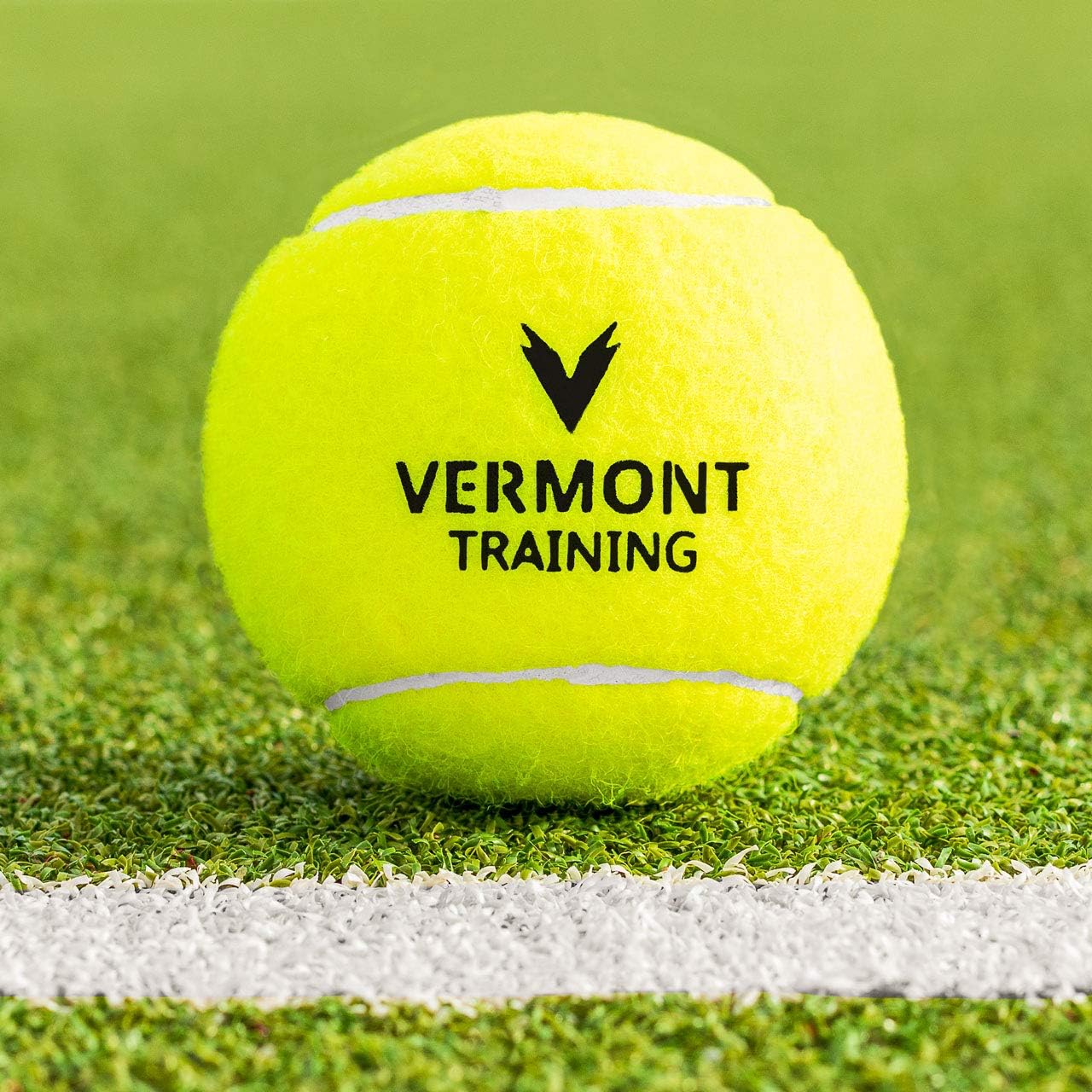 Vermont Training Tennis Balls [60 Balls] | Pressureless Tennis Balls – All Court Surfaces | Tennis Training Equipment | Ball Bucket Included