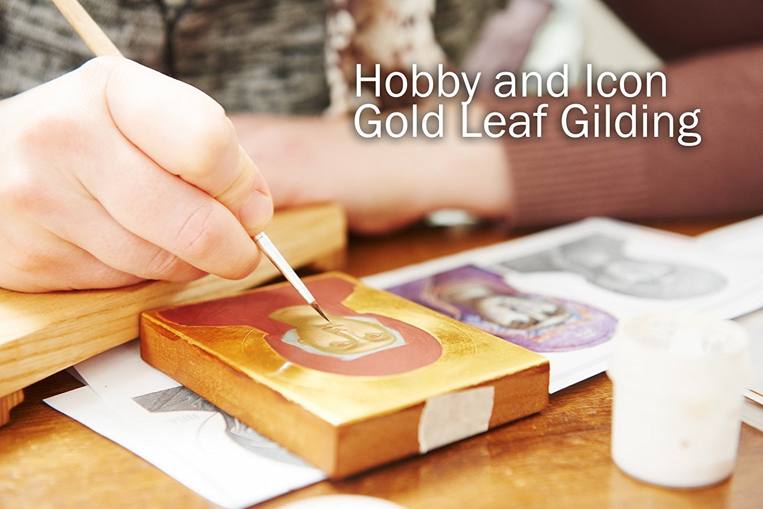 Barnabas Blattgold Gold Leaf - 22K Real Gold [25 Sheets, 3.4 inches] - Loose Sheet for Painting, Arts and Crafts