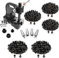 Eyelet Setting Press + #6-9 & #8-9 Eyelet Bundle - (Master Series Press) - (Includes: Arbor Press, 3/16 + 1/4 Eyelet Setting Dies) - (#6-9 & #8-9 Black Coated Eyelets) - for DIY Hobby & C