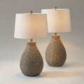 360 Lighting Adelyn 28' High Natural Beige Gourd Table Lamp Set of 2
