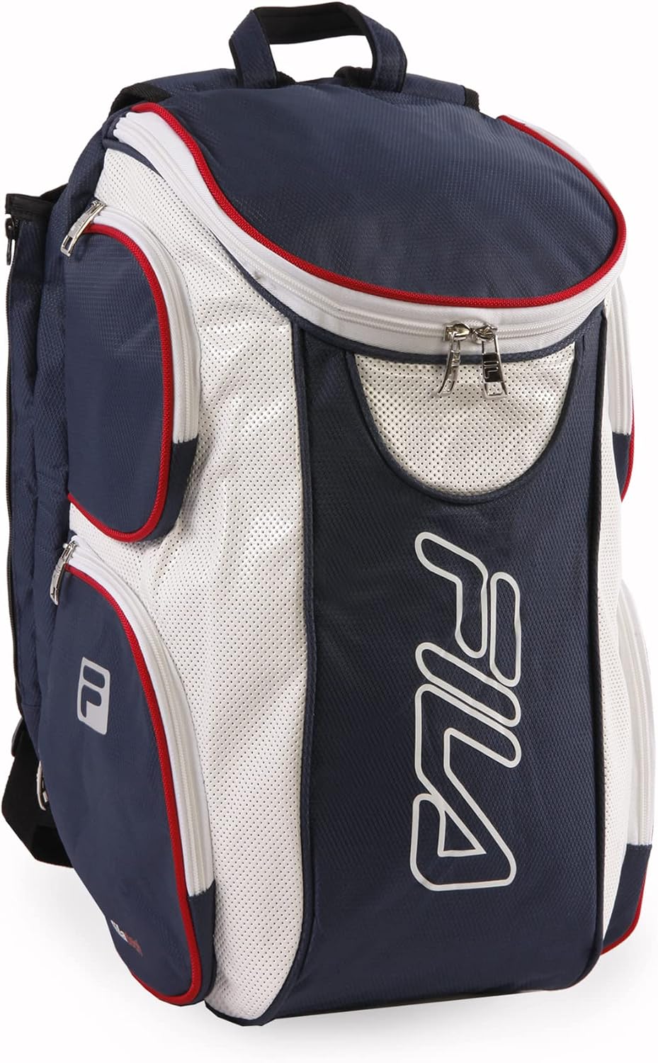 Fila Ultimate Tennis Backpack with Shoe Pocket, Navy/White/Red