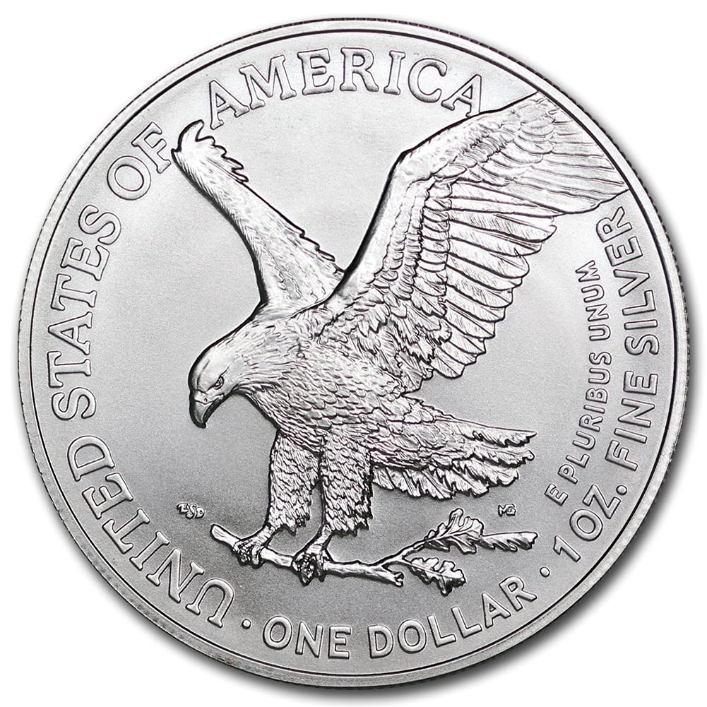 1986 - Present (Random Year) Lot of (5) 1 oz Silver American Eagle Coins Brilliant Uncirculated (Type 1 or 2) with Certificates of Authenticity $1 Seller BU