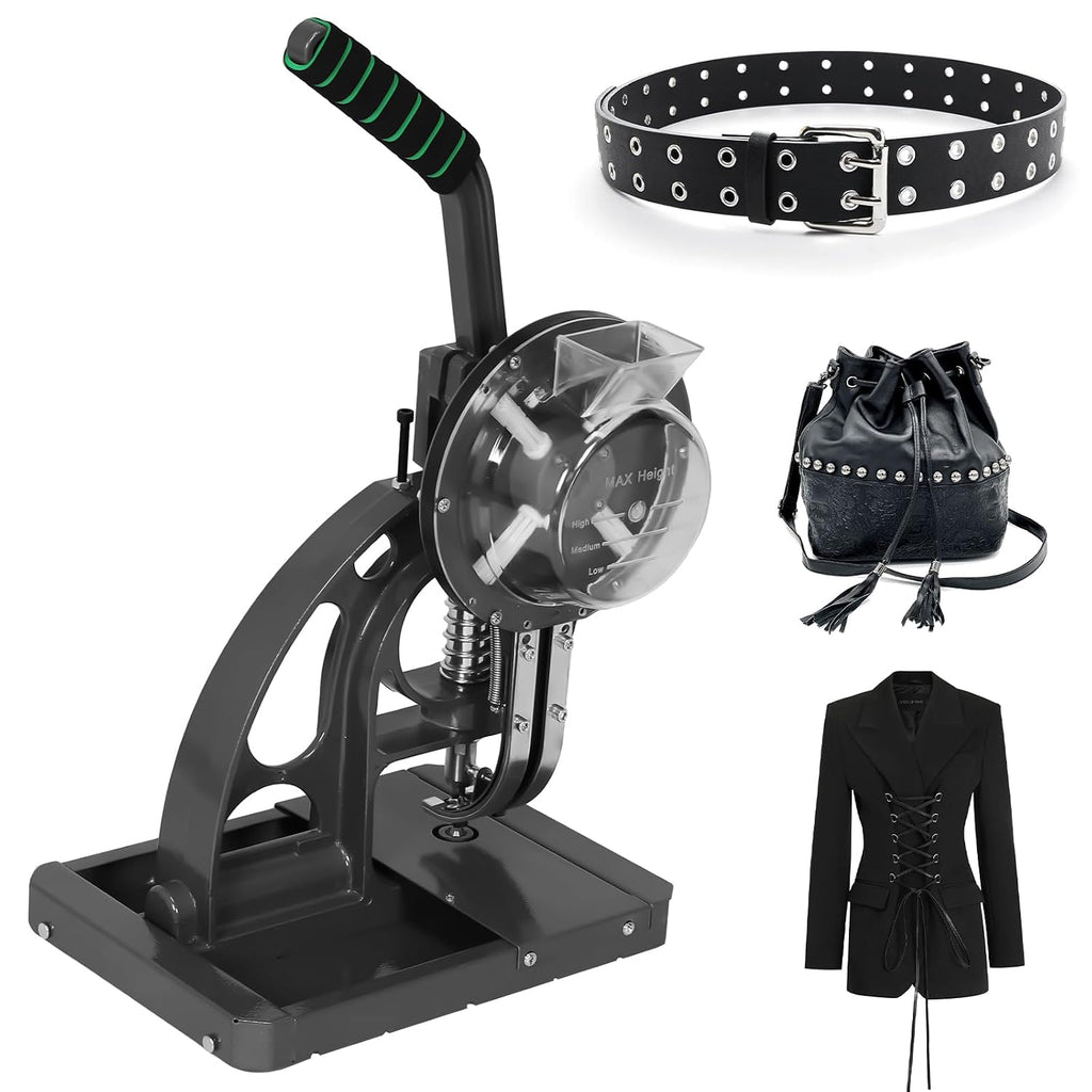 Semi-Automatic 8mm Banner Tarpaulin Eyelet Press Punching Machine Banner Tarpaulin Eyelet Press for Fabric Leather Banners DIY Projects, Display Stand Grommets and Foam Board ShoeBuckle
