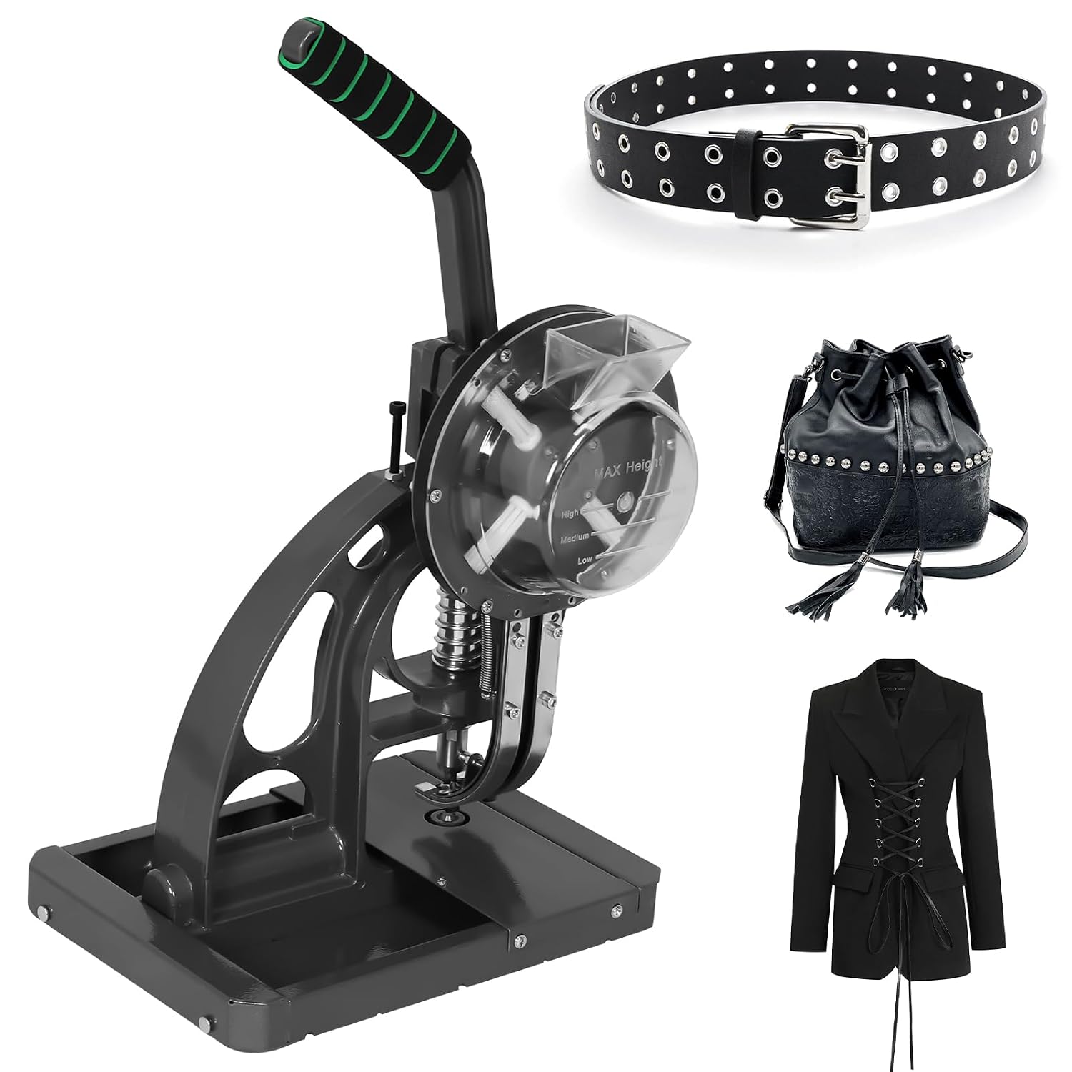 Semi-Automatic 8mm Banner Tarpaulin Eyelet Press Punching Machine Banner Tarpaulin Eyelet Press for Fabric Leather Banners DIY Projects, Display Stand Grommets and Foam Board ShoeBuckle
