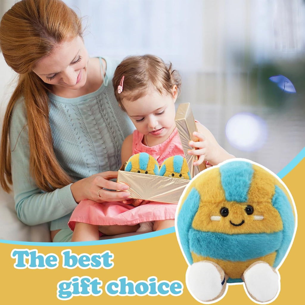 Cute Volleyball Smiley Plush Keychain Gift for Team,Soft Sport Stuffed Plush Pendant,Volleyball Players Party Favors