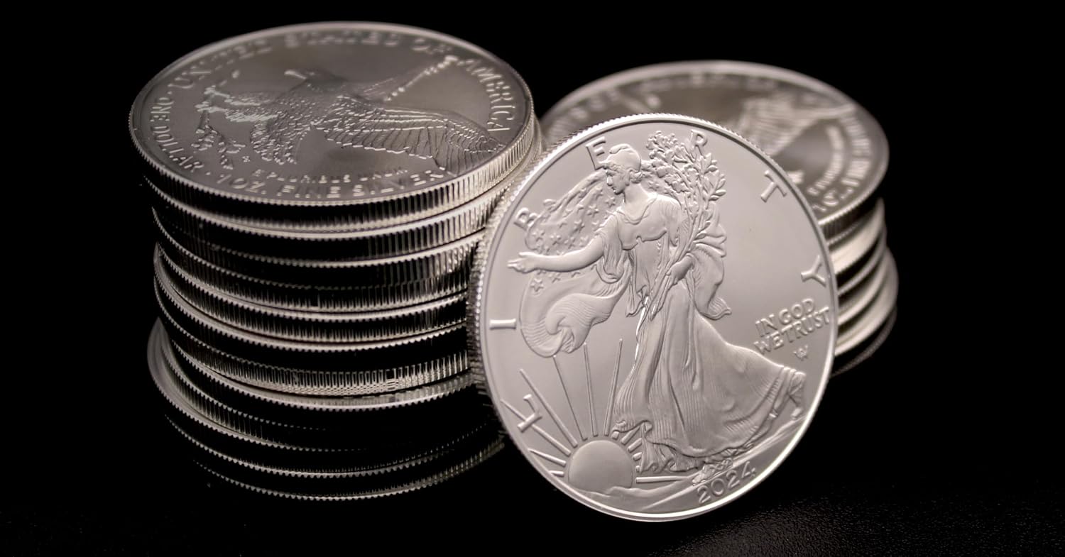 1986 - Present (Random Year) Lot of (5) 1 oz Silver American Eagle Coins Brilliant Uncirculated (Type 1 or 2) with Certificates of Authenticity $1 Seller BU