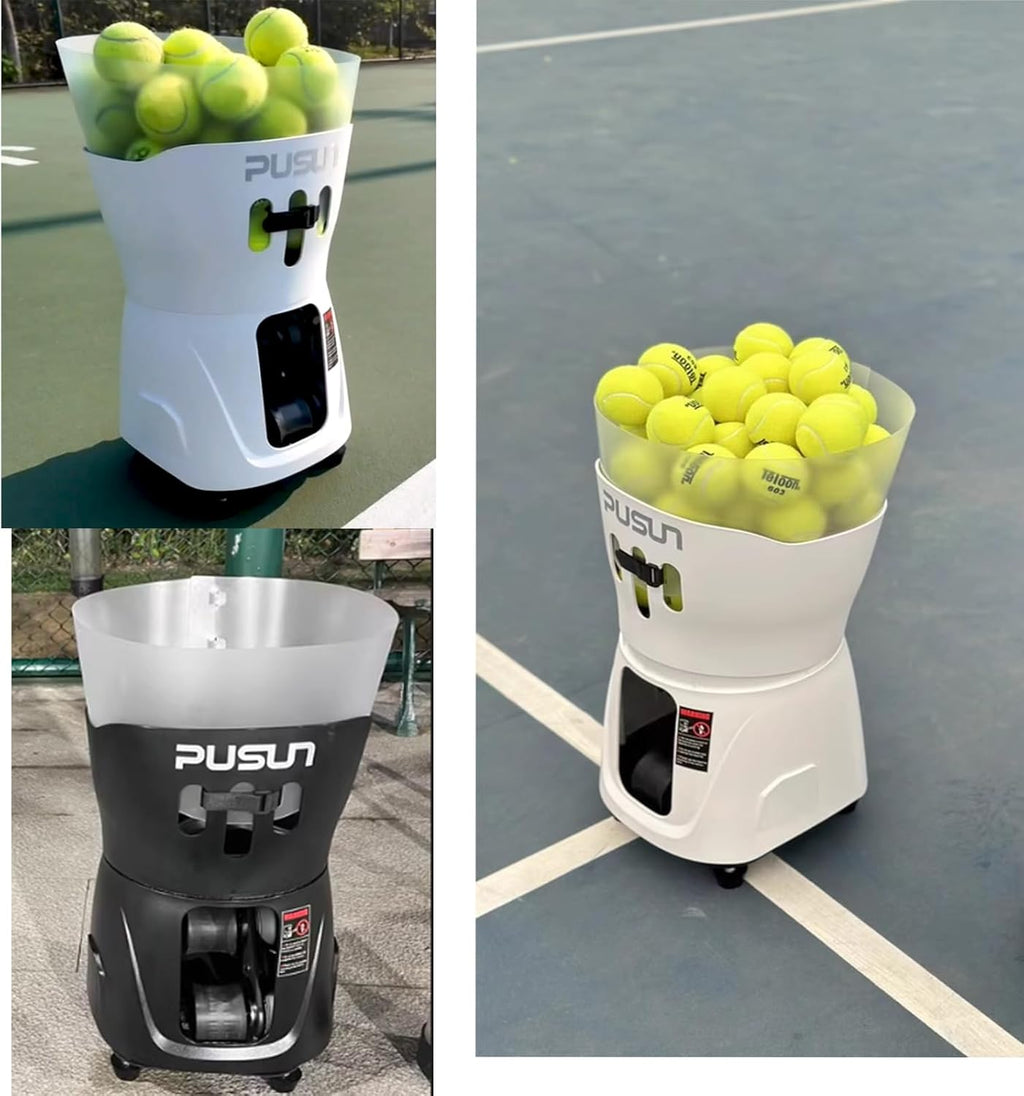 Tennis Ball Machine, PT-Mini Pro Tennis Ball Launcher for Beginner, 65+Ball Capacity, App&Remote Control, 3-5hours Battery Life, Portable Tennis Ball Throwing Equipment Indoor&Outdoor Training