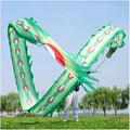 Chinese Dragon Costume Chinese Dragon Dance Ribbon 3D Colorful Dragon Silk-Like Flowy Spinning Lion Dance Streamers Silk Lion Dance Costume(Green,8m)