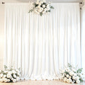 White Glitter Satin Backdrop Curtain for Parties 40x10FT Shimmer Photo Backdrop Drapes Non-Wrinkle Sparkle Drapes for Backdrop Wedding Baby Shower Birthday Christmas Decorations