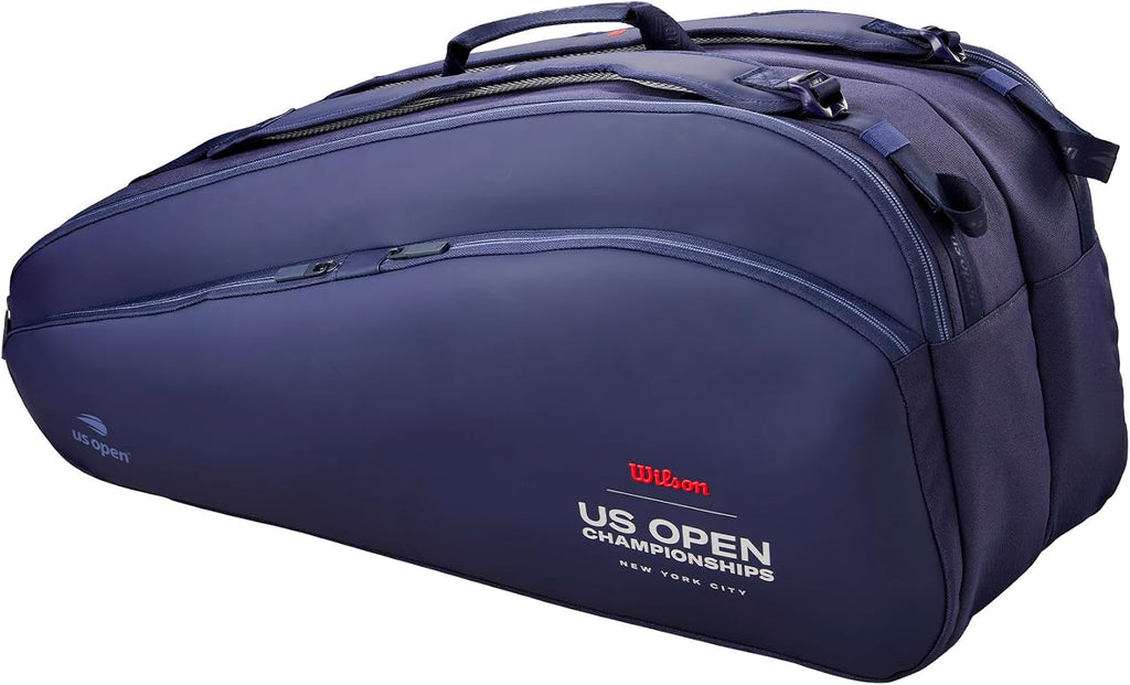 WILSON 2025 US Open Tour Tennis Racket Bag - Navy, Holds up to 12 Rackets