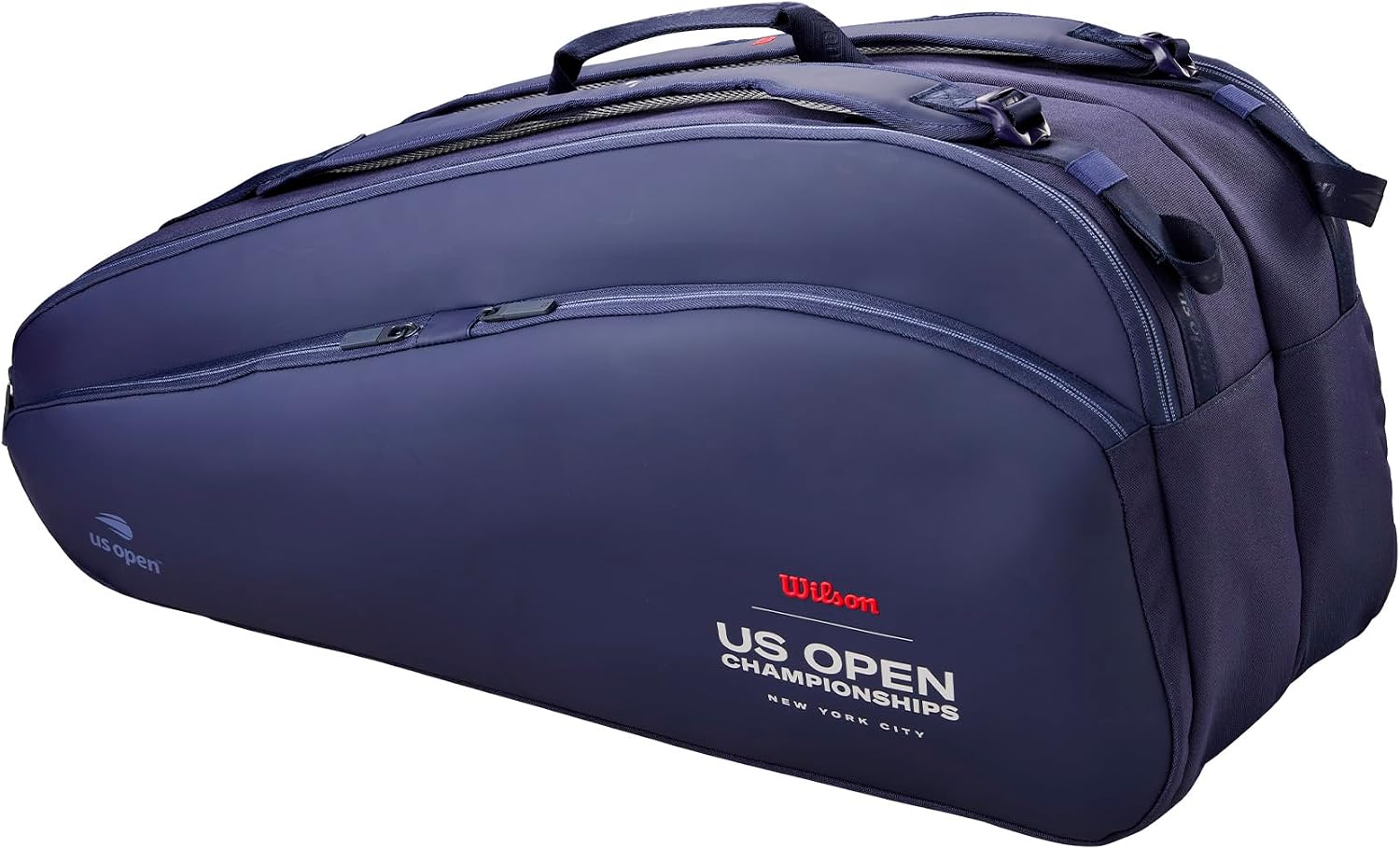 WILSON 2025 US Open Tour Tennis Racket Bag - Navy, Holds up to 12 Rackets