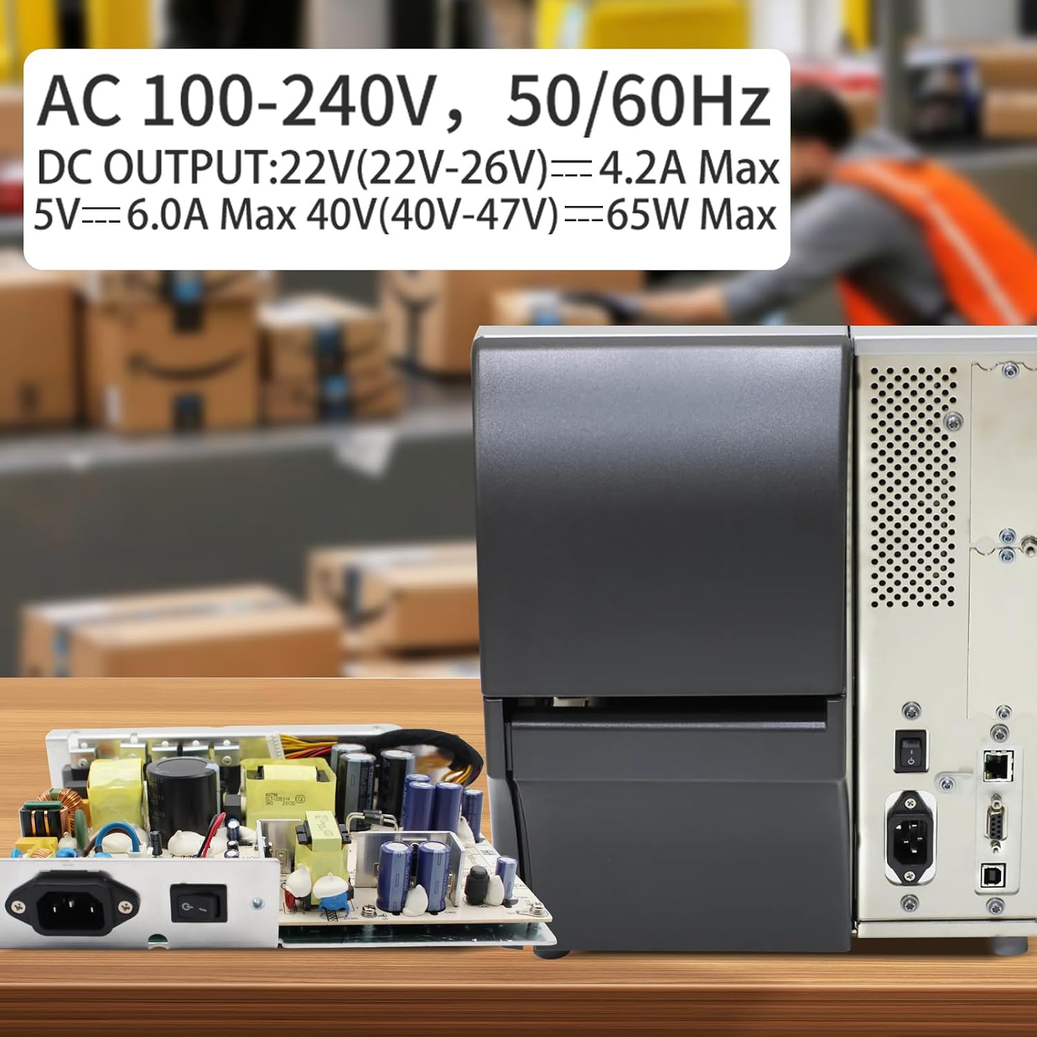 GETPARTS P1105147-012 Power Supply Board for Zerba ZT411 Thermal Label Printer 203dpi 300dpi 600dpi Genuine