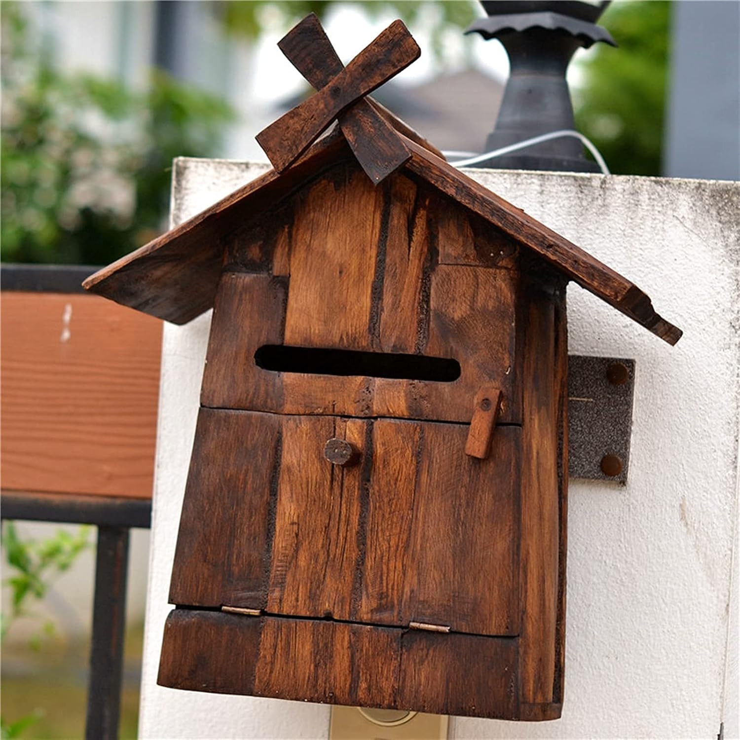 PostBoxes Outside Mailboxes Classic Retro Wooden Suggestion Box Modern House Mail Box 14x35x34cm
