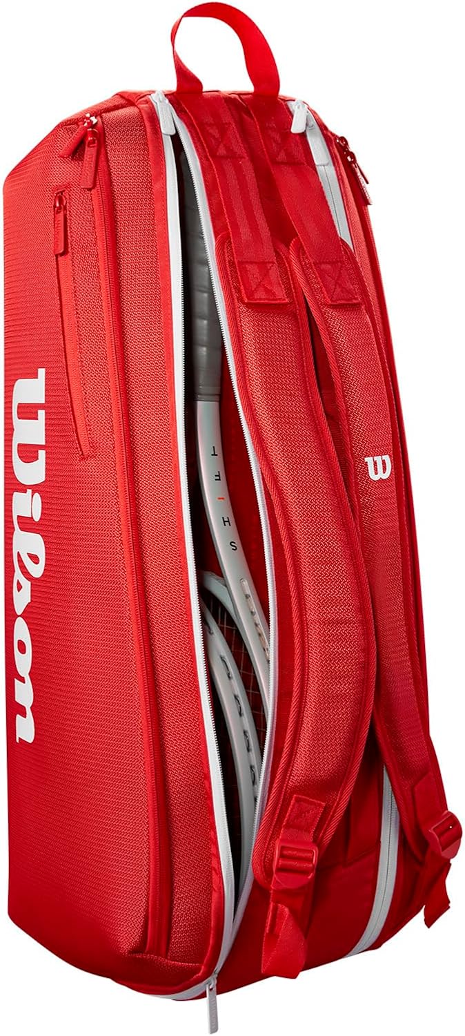 WILSON 2025 Super Tour Red Tennis Racket Bags