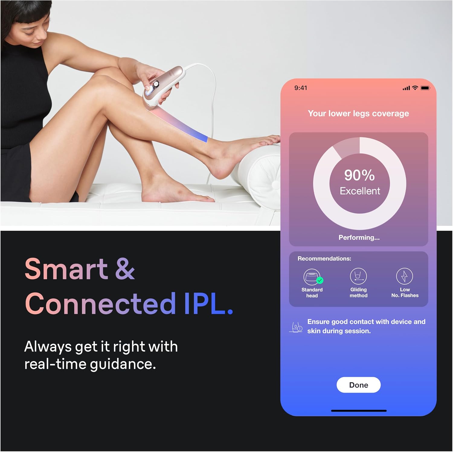 Braun Skin i-Expert Smart IPL PL7219 at Home Laser Hair Removal for Women and Men with App, Premium Pouch, Venus Razor, 2 Smart Heads, Facial Trimmer