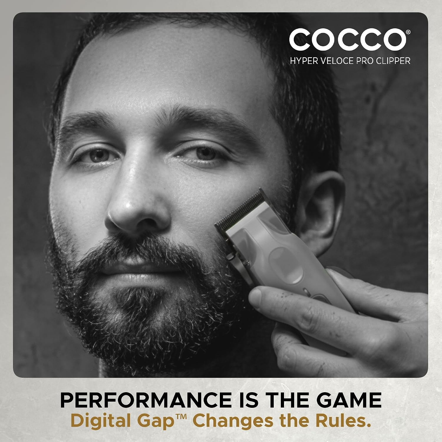 Cocco Veloce Pro Clipper, Digital Gap Ambassador Graphene Taper Blade Professional Hair Clippers, High-Torque BLDC Motor, All-Metal, Cordless, Charging Base Included