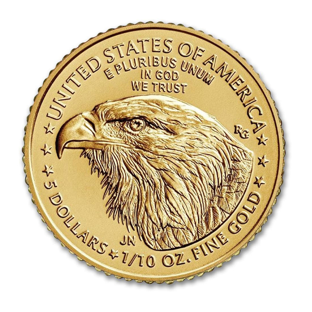 2025 1/10 oz American Gold Eagle Coin Brilliant Uncirculated with a Certificate of Authenticity $5 BU