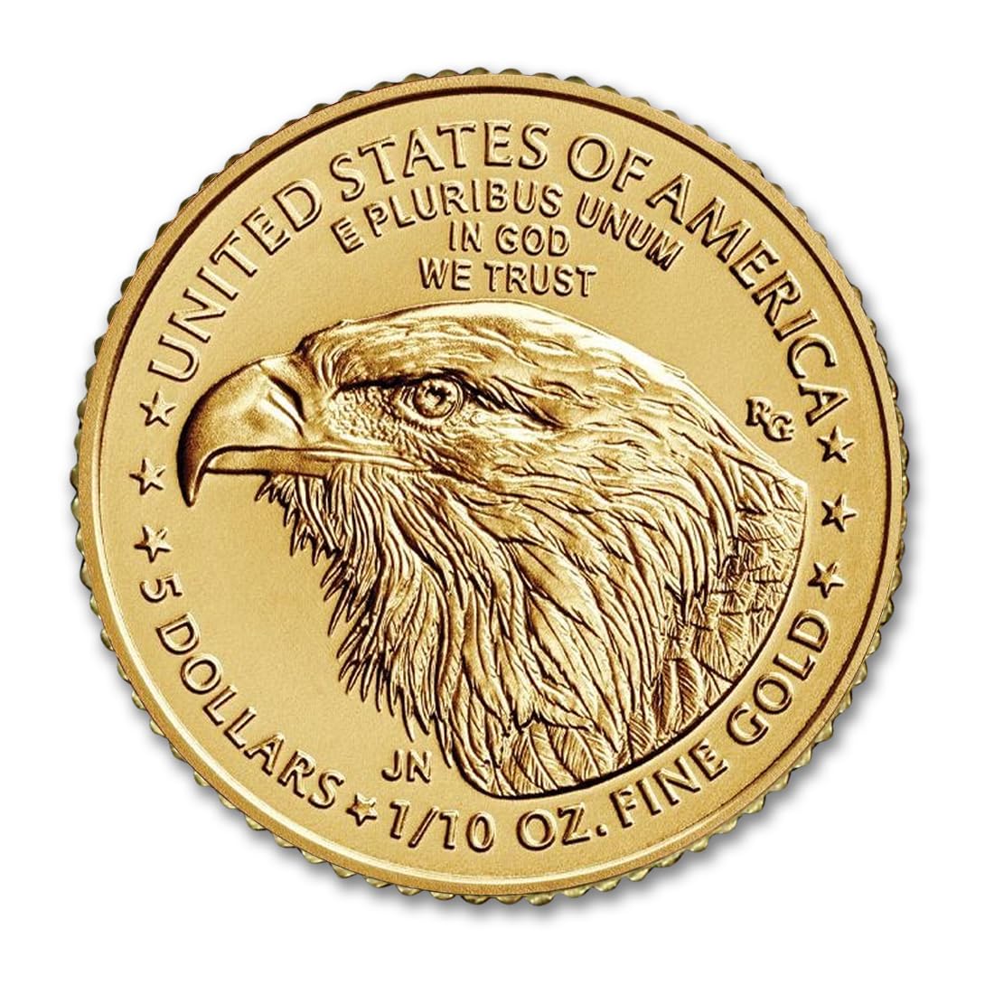 2025 1/10 oz American Gold Eagle Coin Brilliant Uncirculated with a Certificate of Authenticity $5 BU