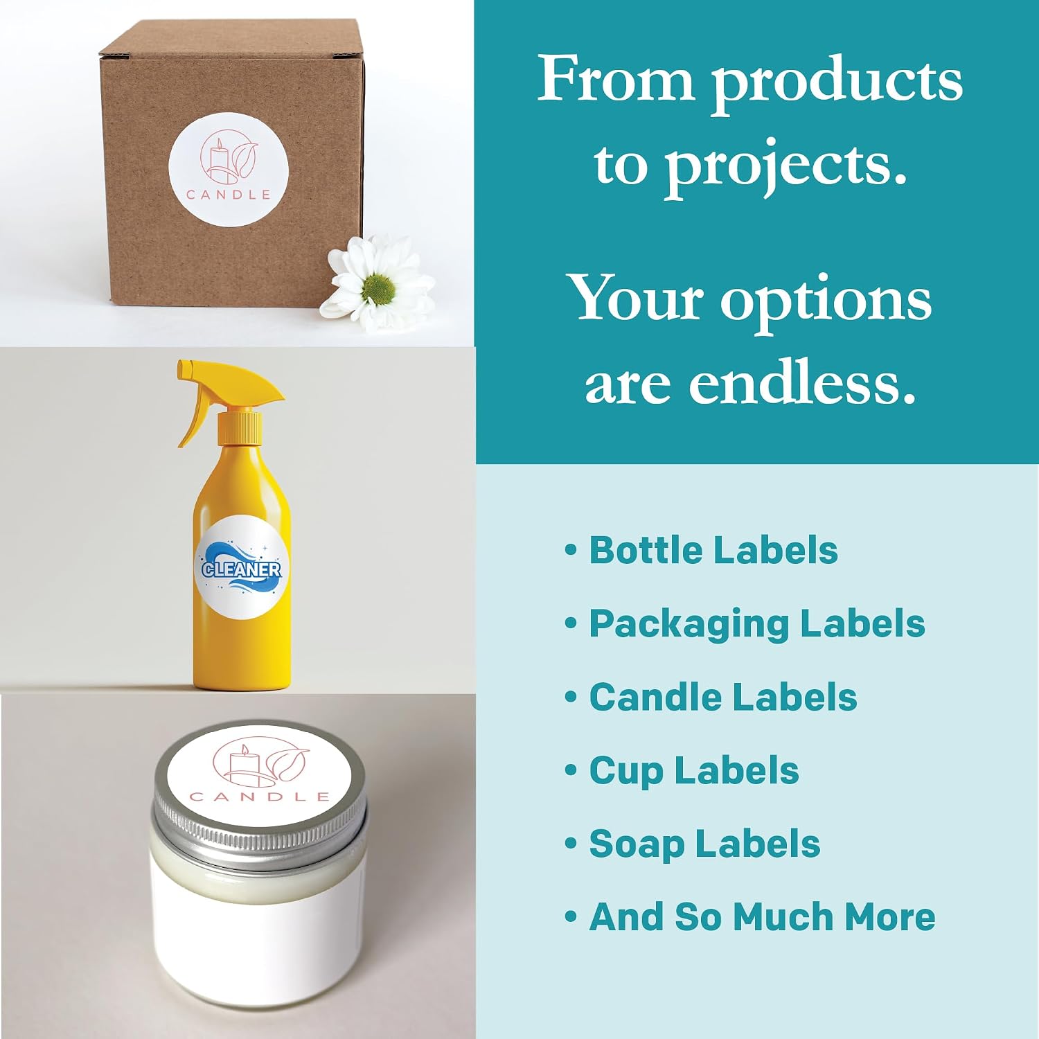 Premium Label Supply White Sticker Round Labels with Bleed – 3' Circle – Laser/Inkjet Compatible – (6 per Sheet), 1000 Sheets – 6,000 Total Adhesive Labels