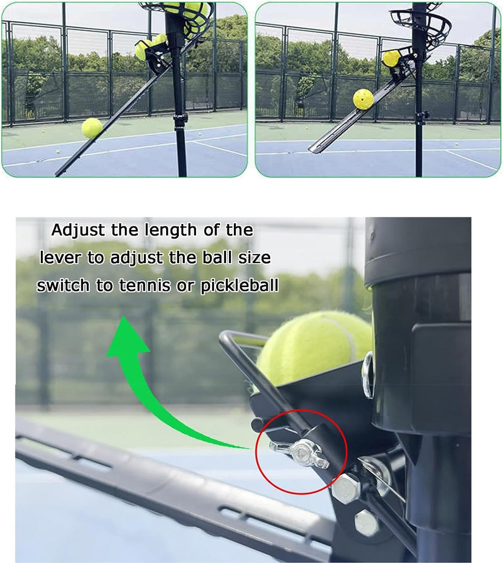 Adjustable Portable Tennis Ball Machine, Perfect Practice Tool for Kids & Beginners - Enhance Skills, Improve Accuracy, Fun Training Equipment,Without Extra Track