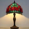 Tiffany Lamp Stained Glass Table Lamp Bedside Reading Lamp 12 x 19' Lotus Style Decorative Lamp for Desk Living Room Bedroom Study Office Light Home Decor Ambient Gift