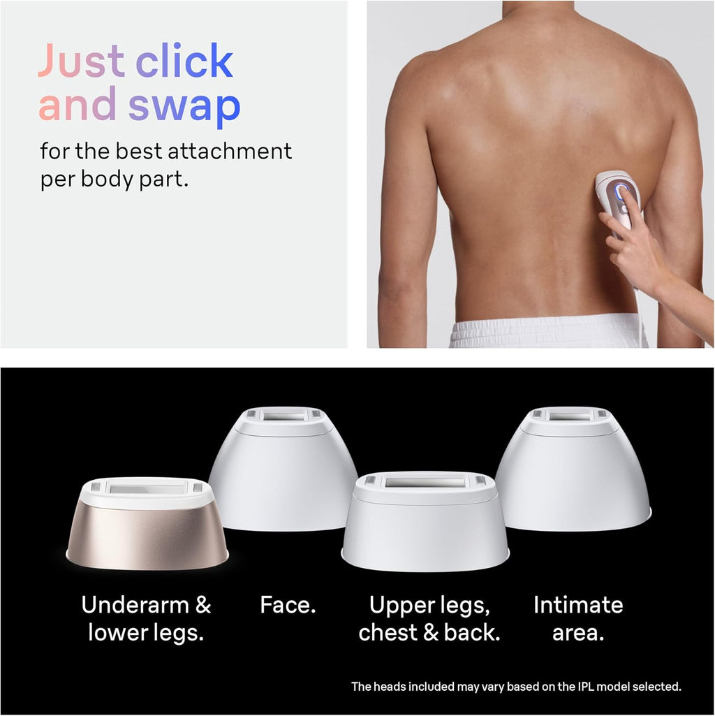 Braun Skin i-Expert Smart IPL PL7219 at Home Laser Hair Removal for Women and Men with App, Premium Pouch, Venus Razor, 2 Smart Heads, Facial Trimmer
