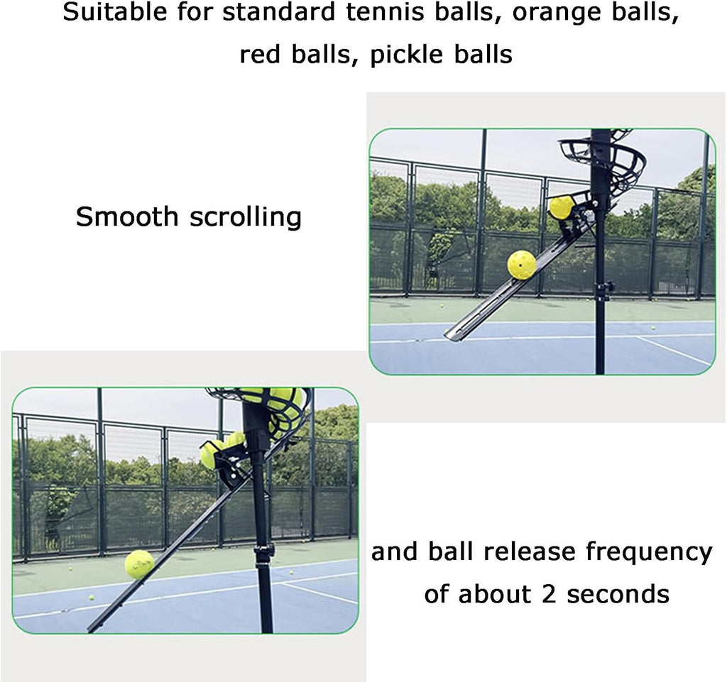 Adjustable Portable Tennis Ball Machine, Perfect Practice Tool for Kids & Beginners - Enhance Skills, Improve Accuracy, Fun Training Equipment,Without Extra Track