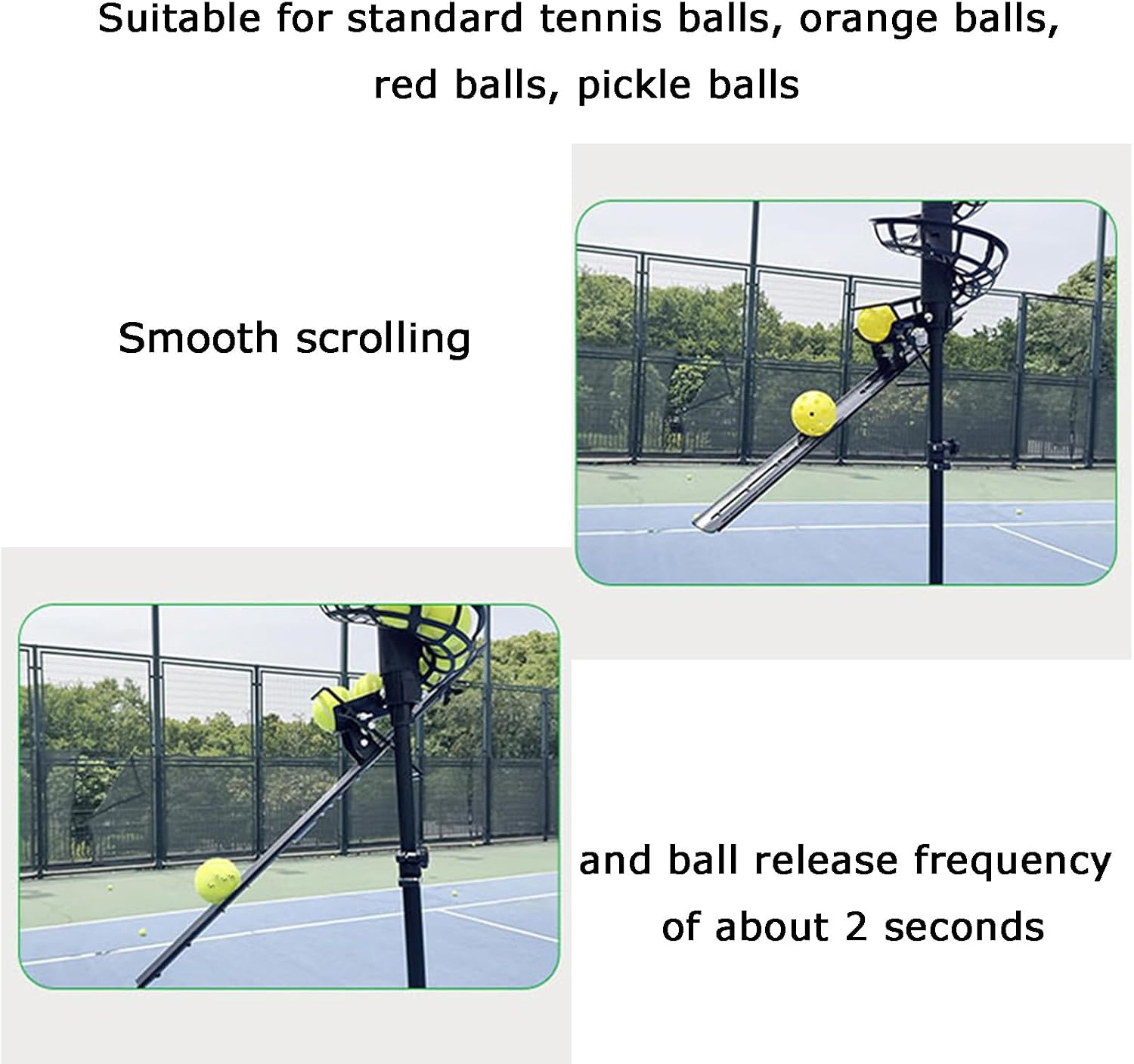 Adjustable Portable Tennis Ball Machine, Perfect Practice Tool for Kids & Beginners - Enhance Skills, Improve Accuracy, Fun Training Equipment,Without Extra Track