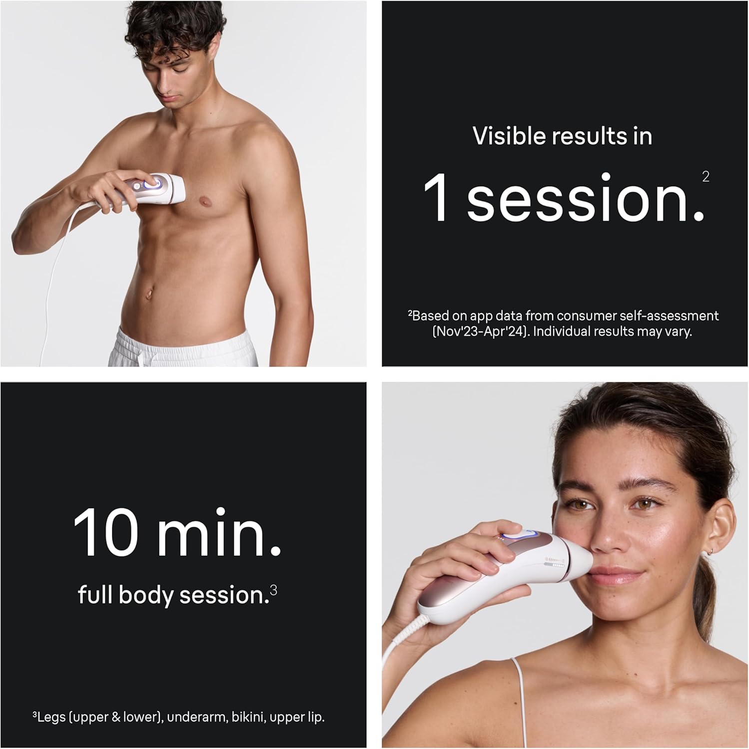 Braun Smart IPL, Skin i·Expert Pro 7, VOGUE's Best Hair Removal Device, IPL Hair Removal for Women and Men, Permanent Laser Hair Reduction At-Home, World's 1st Smart App, 4 Heads, IPL7387