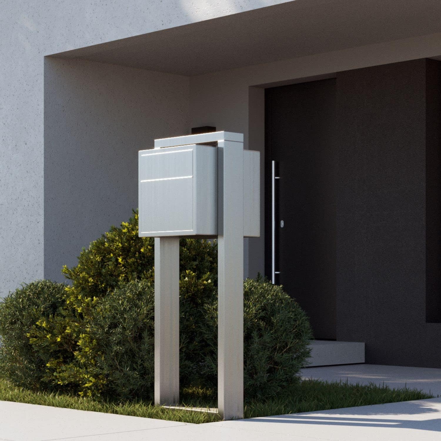 Soprano by Bravios - Modern Stand-Alone Mailbox in Powder-Coated Black