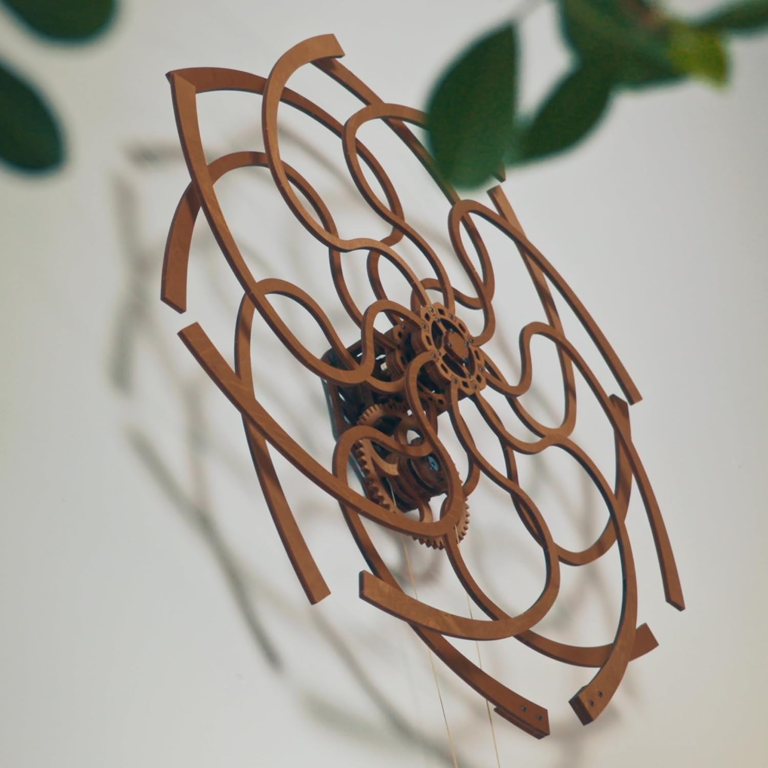 WOODEN.CITY Kinetic Wall Art Sculpture Ornate Geometric, Model Size 37.4 x 27.55 in, Hypnotic Wooden Decor for Office, Home, Living Room, Bedroom, or Kitchen - Stress Relief and Creative Energy Boost