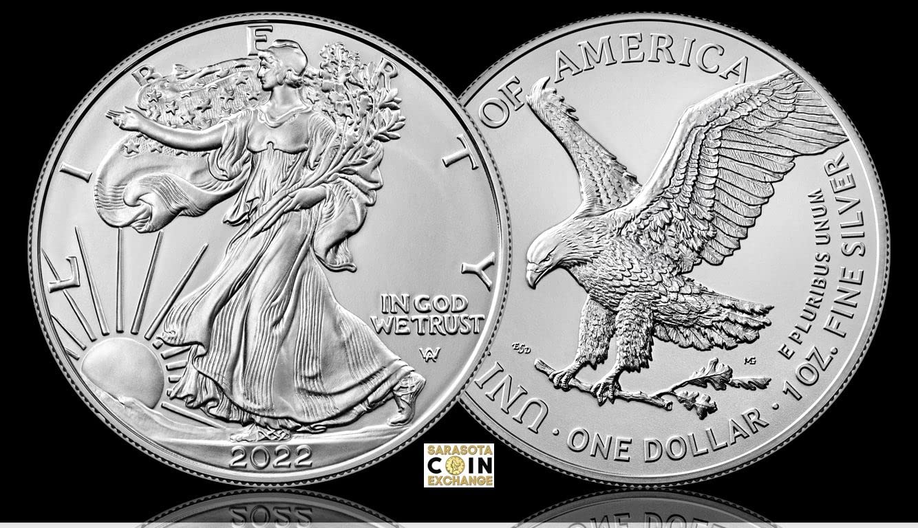 2022 Roll of 20 - 2022 1 ounce Silver Eagle Brilliant Uncirculated untouched from US Mint .999 Silver 1 ounce Silver Eagle Mint State Roll of 20 Great Collectors Item $1 Brilliant Uncirculated US Mint UC