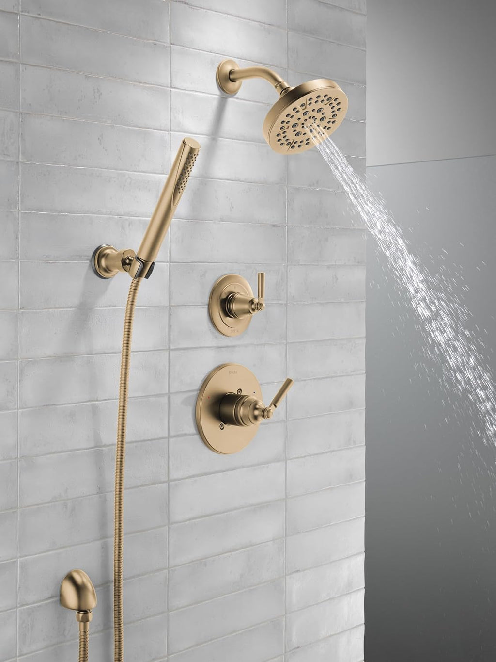 Delta Faucet Saylor Gold 3-Setting Shower Handle Diverter Trim Kit, Diverter Valve Trim Kit, Shower Diverter Kit, Champagne Bronze T11835-CZ (Valve Not Included)