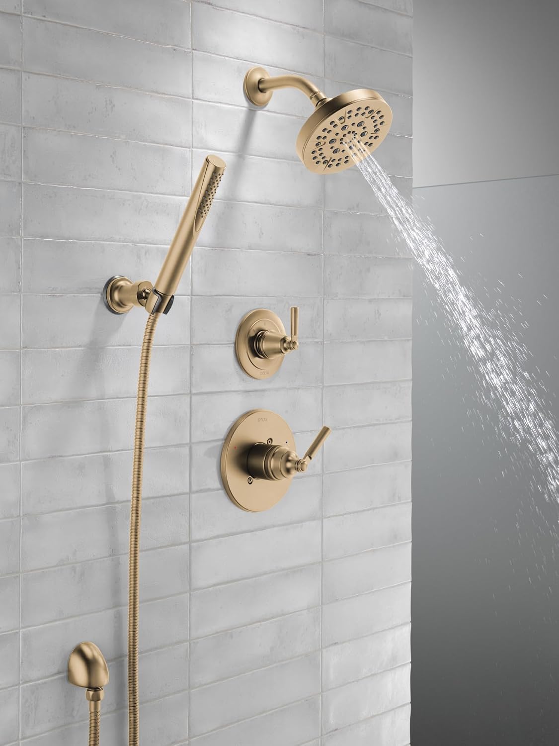 Delta Faucet Saylor Gold 3-Setting Shower Handle Diverter Trim Kit, Diverter Valve Trim Kit, Shower Diverter Kit, Champagne Bronze T11835-CZ (Valve Not Included)