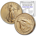 2024 ‎ 1/10 oz American Gold Eagle Coin Brilliant Uncirculated with a Certificate of Authenticity $5 Seller Mint State
