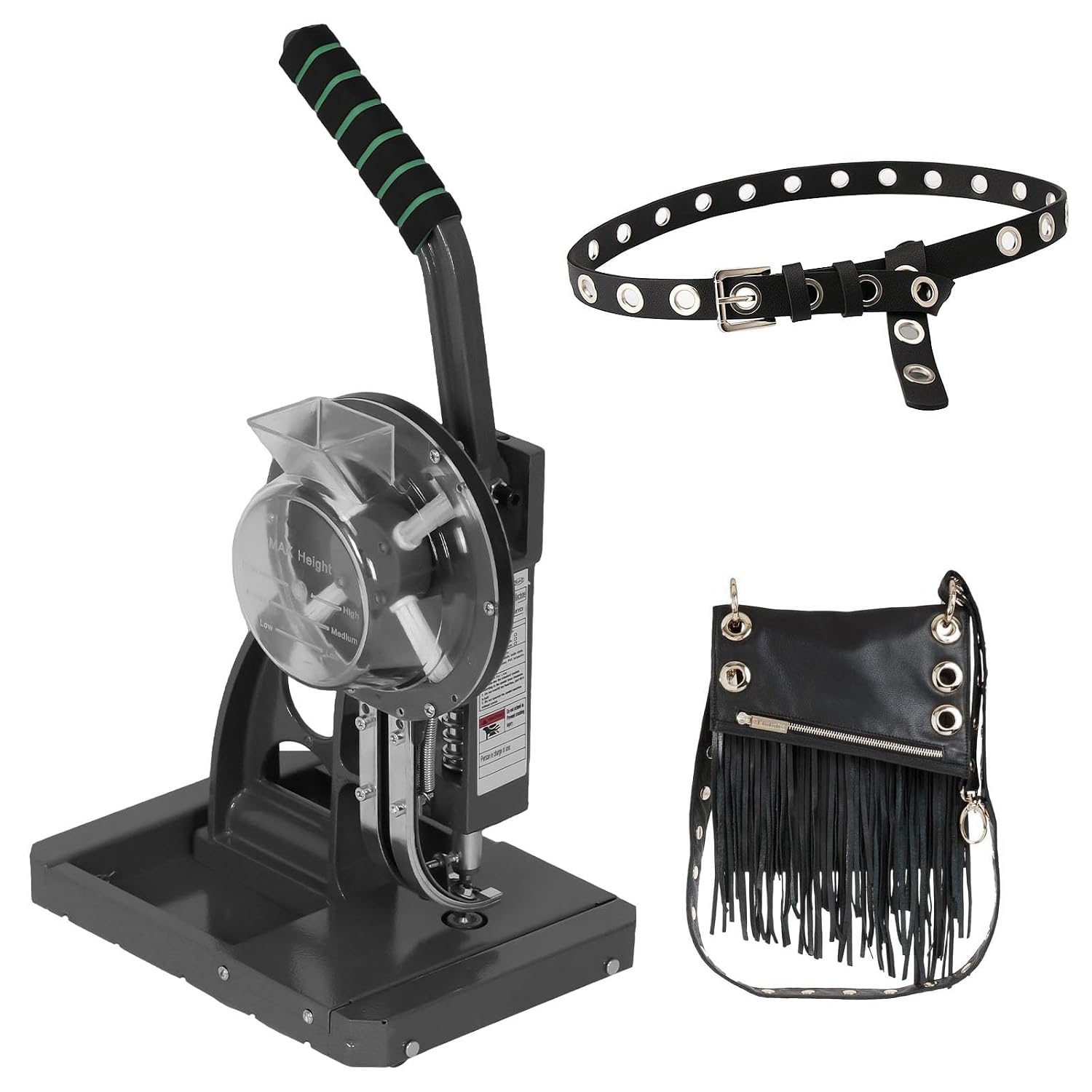 Generic Semi Automatic 8mm Tarpaulin Eyelet Press Punching Machine Eyelet Press Rivet Press for Fabric Leather Banners DIY Projects