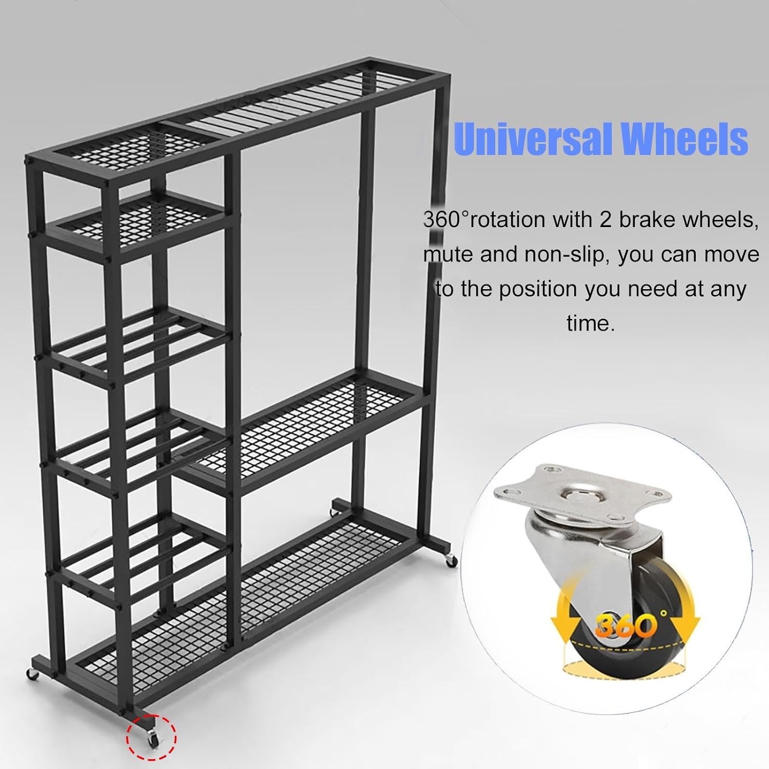 Large Capacity Sports Equipment Cart, 16 Racquet Display Stand with Openwork Shelf, Multi-Functional Organizer for Table Tennis/Sneakers/Tennis/Storage Bag, Sav,White