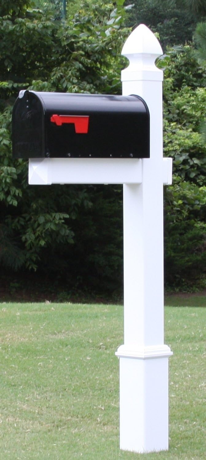 4Ever Products The Hayes Vinyl/PVC Mailbox Post (Includes Mailbox)