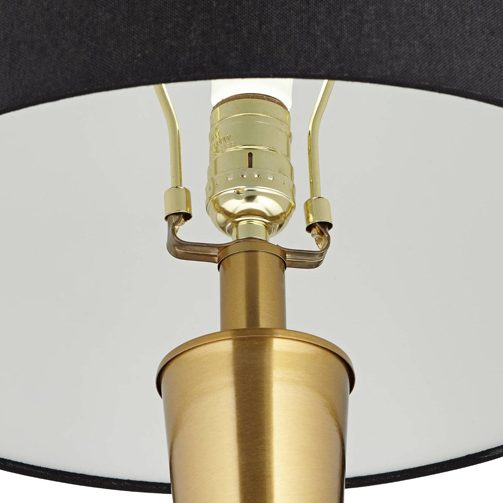 Possini Euro Design Wayne 29 1/4' Tall Modern Glam Luxury End Table Lamp with USB Ports A+C Charging Brass Finish Metal Black Marble Living Room Bedroom Bedside Nightstand House Office Home