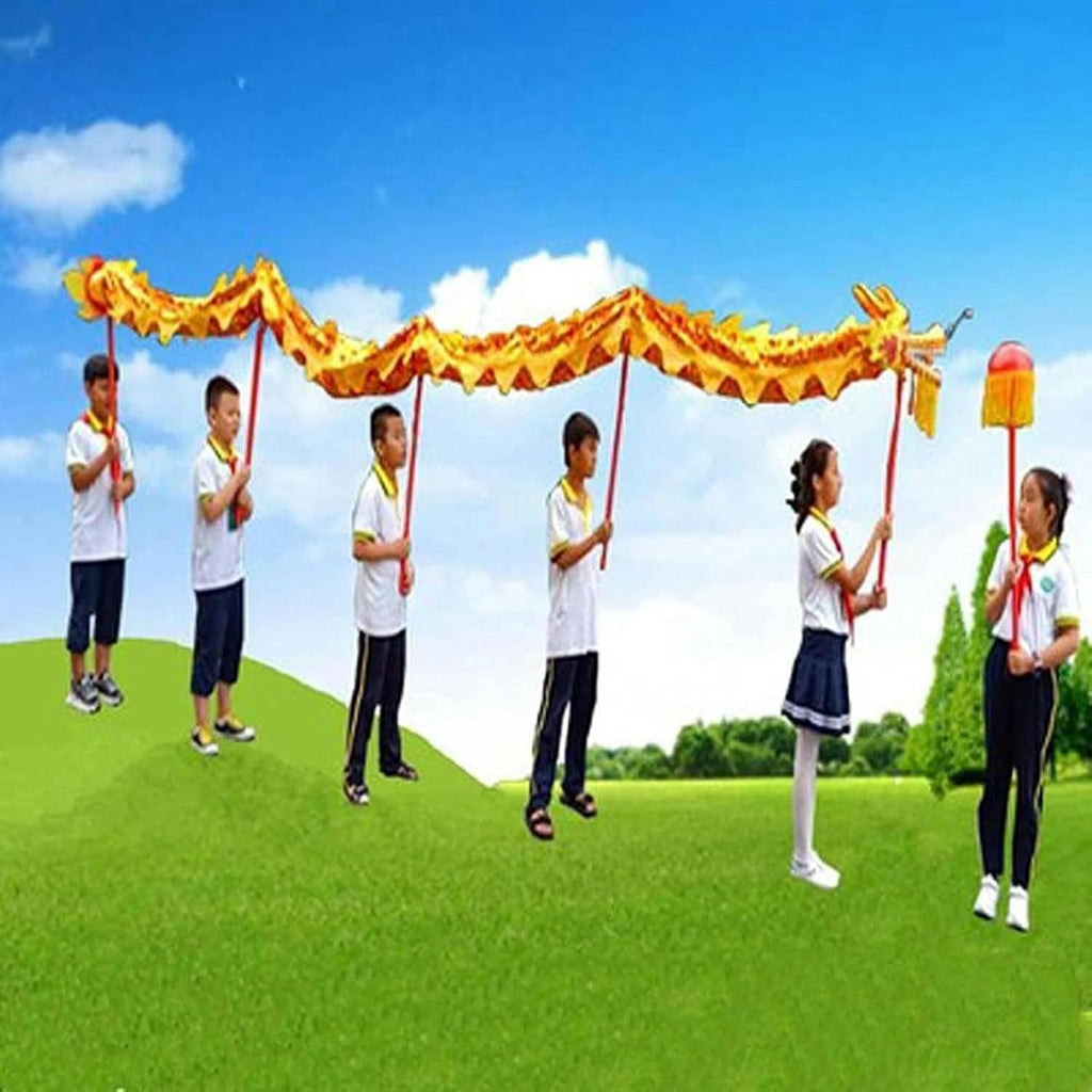 Plastic Dragon Ribbon Streamer 5 Meters Silk Chinese Dragon Dance Traditional Props for Folk Performance Festival Show