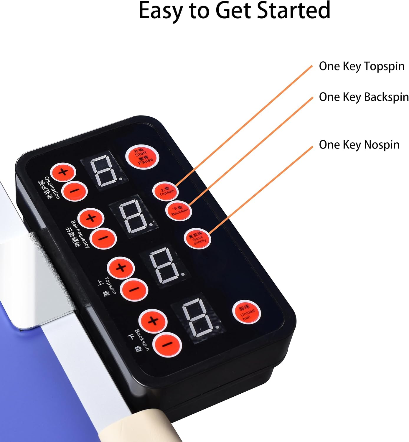 WAYMARK Ping Pong Machine with Net Table Tennis Robot JT-A with Intercepted Net for Training Suitable Ping Pong Table Come with 100 Balls