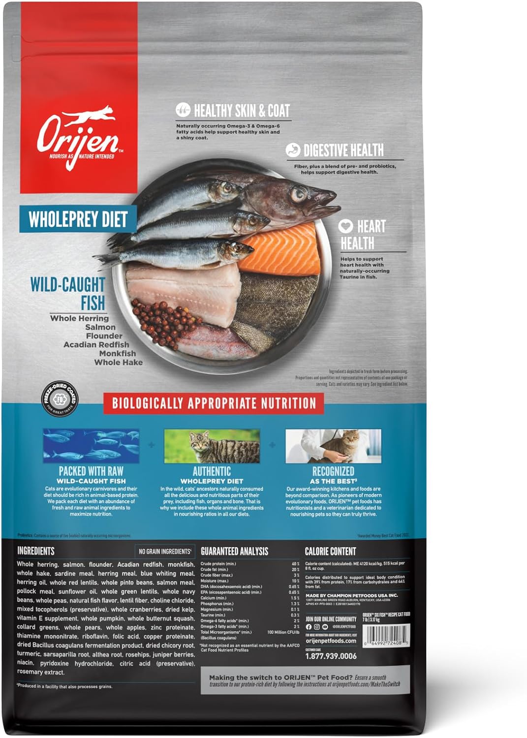 ORIJEN Six Fish Cat 7LB (Pack of 2)