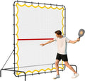 Pickleball Rebounder Net 6.5x6.5ft Portable Tennis Practice Wall Rebound Net Adjustable Tilt, Sport Training Equipment Bounce Back Net, for Court Backyard and Indoor & Outdoor
