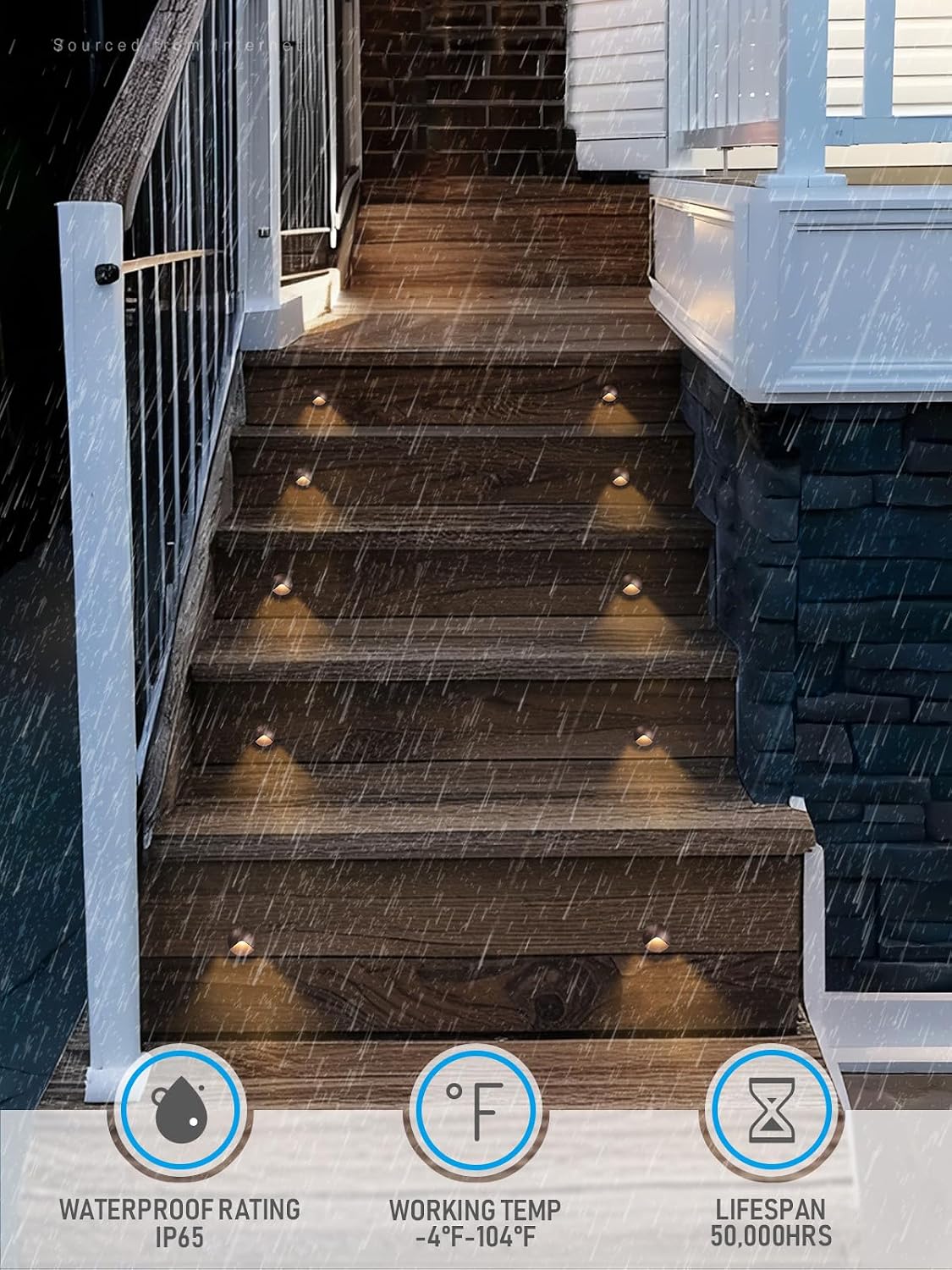 LEONLITE 24-Pack Recessed Low Voltage LED Deck Light Anti-Glare, 12-24V AC/DC Recessed LED Step Riser Light, IP65 Outdoor Step Stair Lights, 3000K Warm White, Aluminum Housing Oil Rubbed Bronze