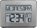 La Crosse Technology C86279 Atomic Full Calendar Clock with Extra Large Digits, Grey, 11.25' x 2.10' x 12.00' (Pack of 5)