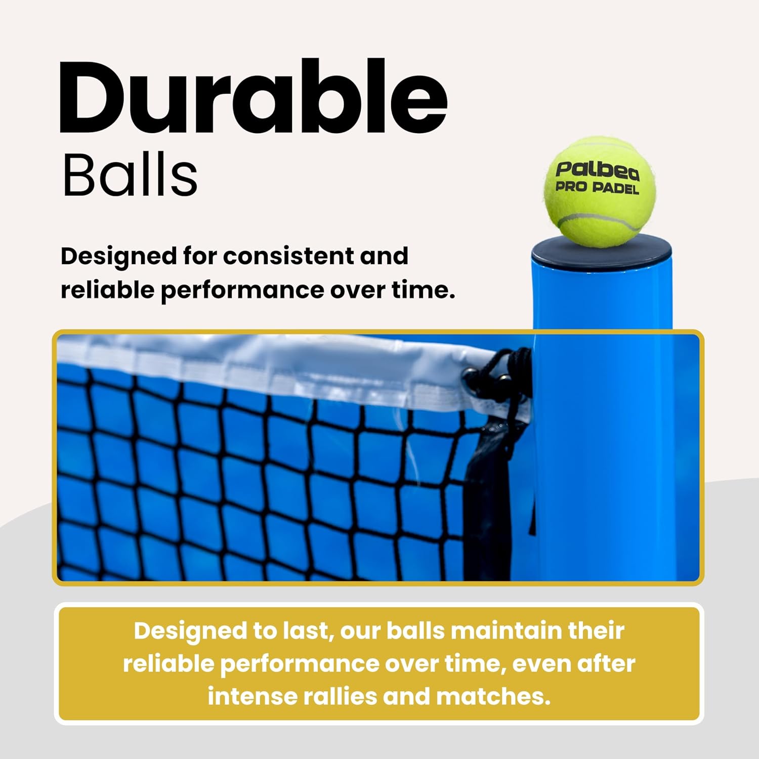 Palbea PRO Padel Balls. 6/12/24 Tubes of 3 Padel Tennis Balls FIP Approved | Paddle Balls made of HV Felt for Training and Tournament. Suitable for Any Surface or Sites.