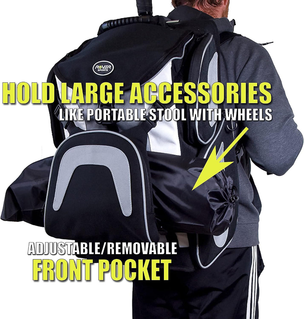 Rover Sports The Packhopper - Tennis Backpack and Ball Hopper in One - Tennis Ball Cart - Tennis Racket Bag and Ball Picker Upper also available for Pickleball