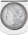 US 1921 Morgan Dollar 90% Silver Coin Stainless Steel Large Money Clip NEW - Wide Design