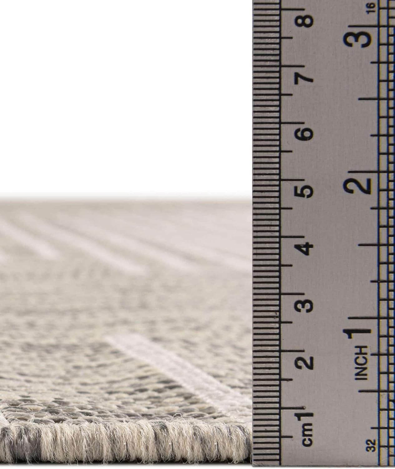 Unique Loom Outdoor Modern Collection Area Rug - Tambor (7' 1' Square, Gray/ Ivory)